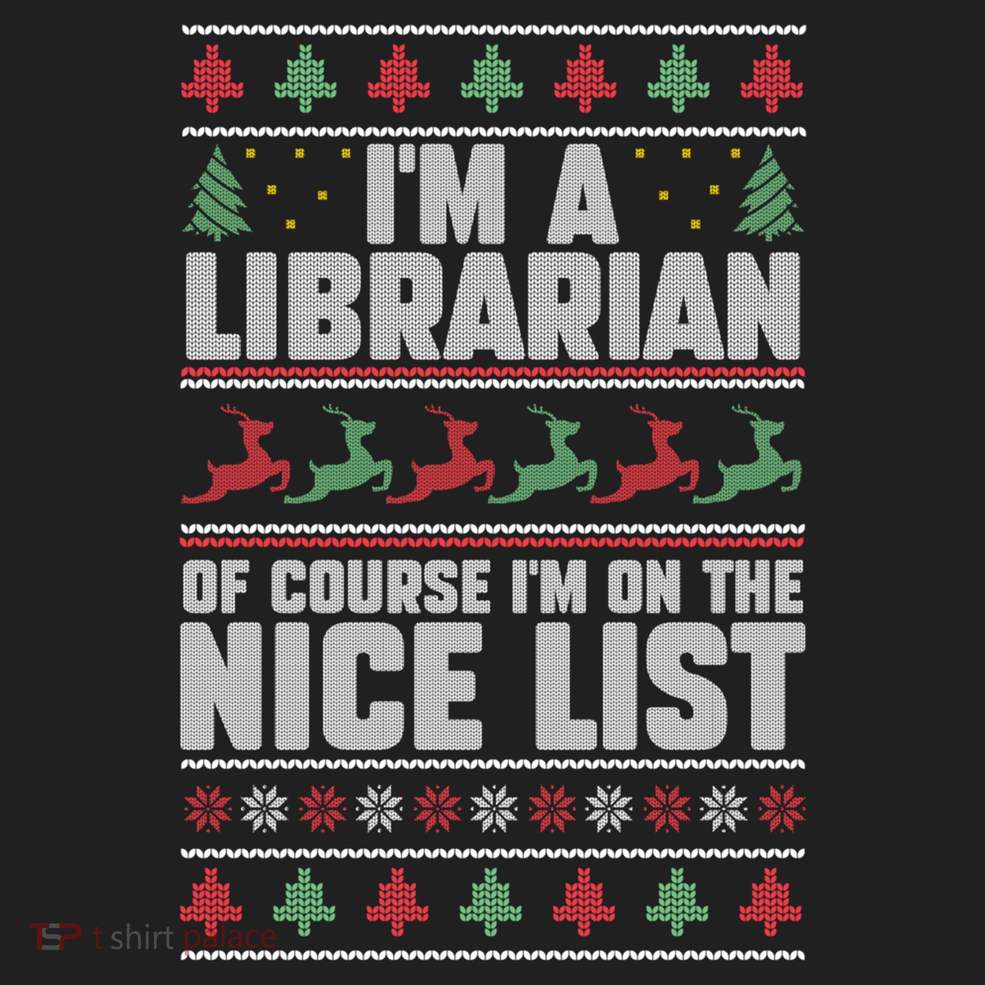 I'm A Librarian Of Course I'm On The Nice List Xmas Book Fan Gift Beanie
