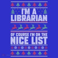 I'm A Librarian Of Course I'm On The Nice List Xmas Book Fan Gift Visor thumb 3