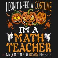 I’m A Math Teacher My Job Title Is Scary Enough Halloween Long Sleeve Shirt thumb 2