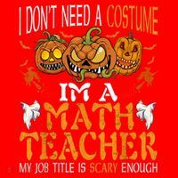 I’m A Math Teacher My Job Title Is Scary Enough Halloween Santa Hat thumb 1