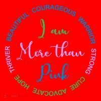 I Am More Than Pink Breast Cancer Awareness Santa Hat thumb 1