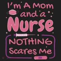 I'm A Mom And A Nurse Nothing Scares Me Funny Beanie thumb 2