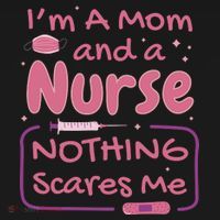 I'm A Mom And A Nurse Nothing Scares Me Funny Visor thumb 3