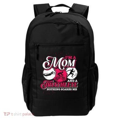 Im A Mom And A Triathlete Triathlon Cute Gift Backpack