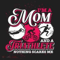 Im A Mom And A Triathlete Triathlon Cute Gift Beanie thumb 2