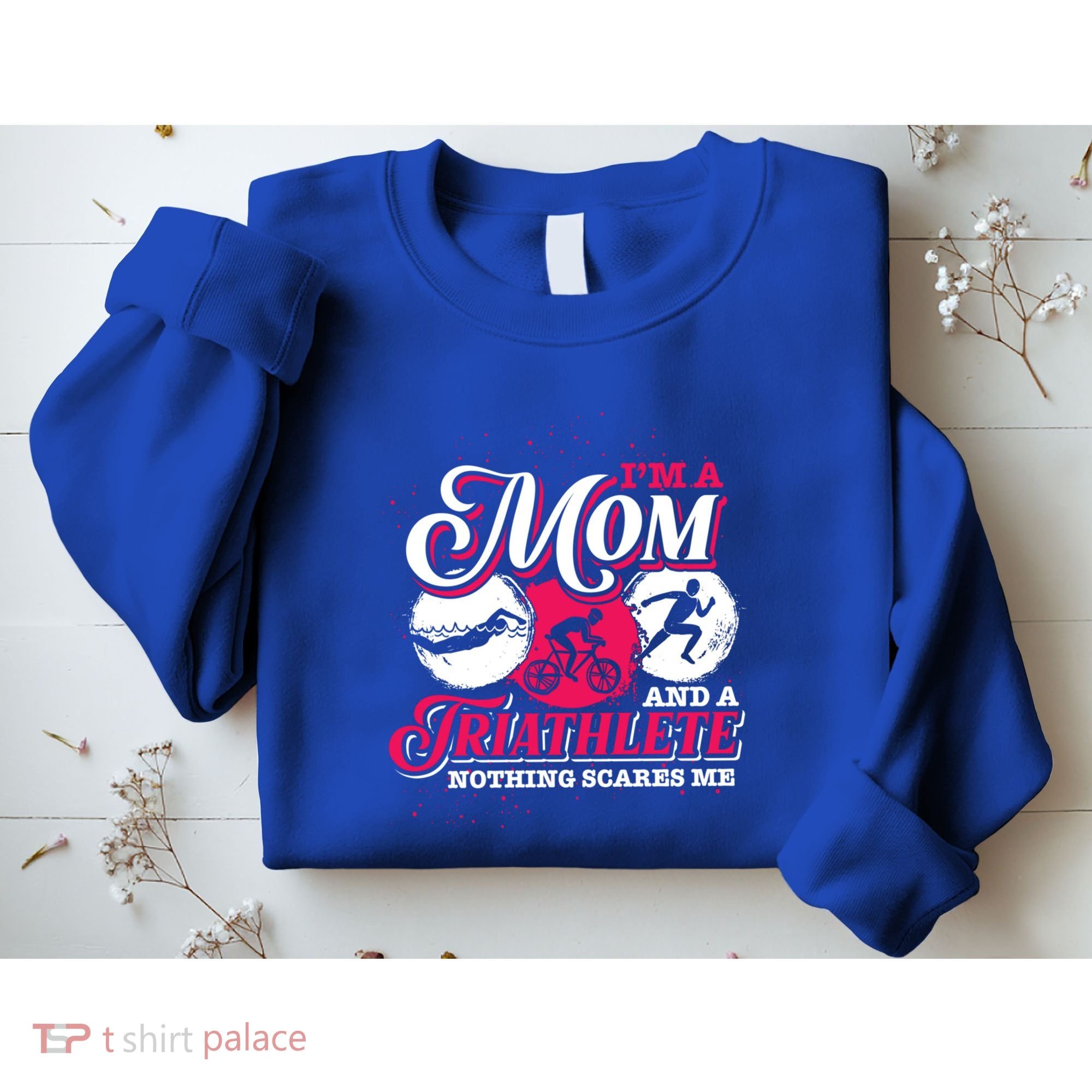 Im A Mom And A Triathlete Triathlon Cute Gift Sweatshirt