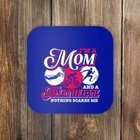 Im A Mom And A Triathlete Triathlon Cute Gift Coaster thumb 0