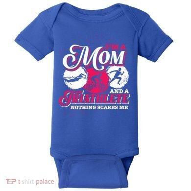 Im A Mom And A Triathlete Triathlon Cute Gift Baby Bodysuit
