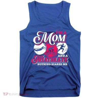 Im A Mom And A Triathlete Triathlon Cute Gift Tank Top