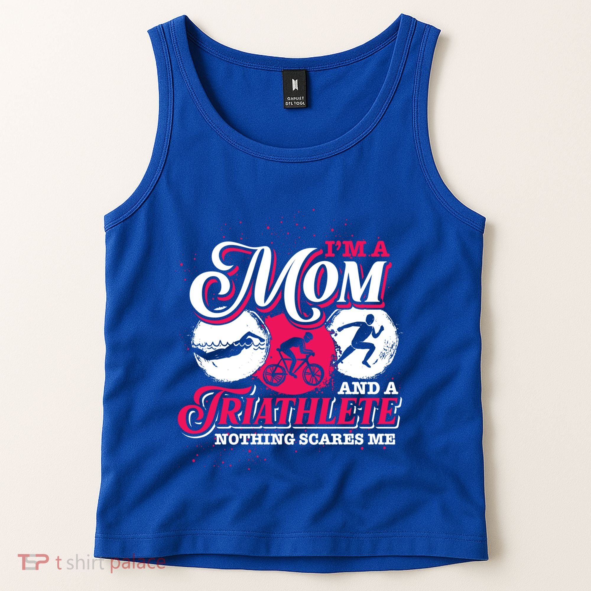 Im A Mom And A Triathlete Triathlon Cute Gift Tank Top