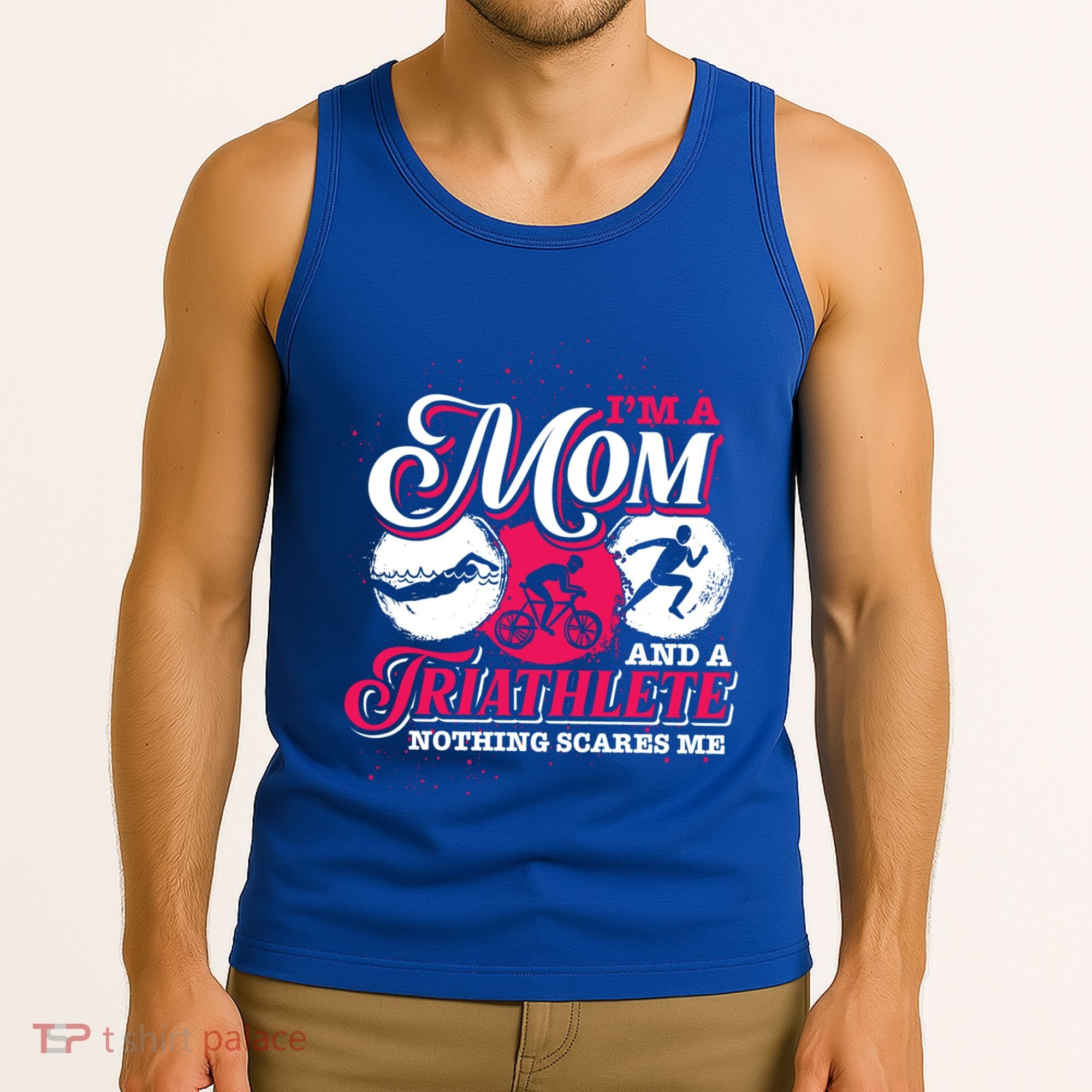 Im A Mom And A Triathlete Triathlon Cute Gift Tank Top