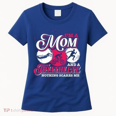 Im A Mom And A Triathlete Triathlon Cute Gift Women's T-Shirt
