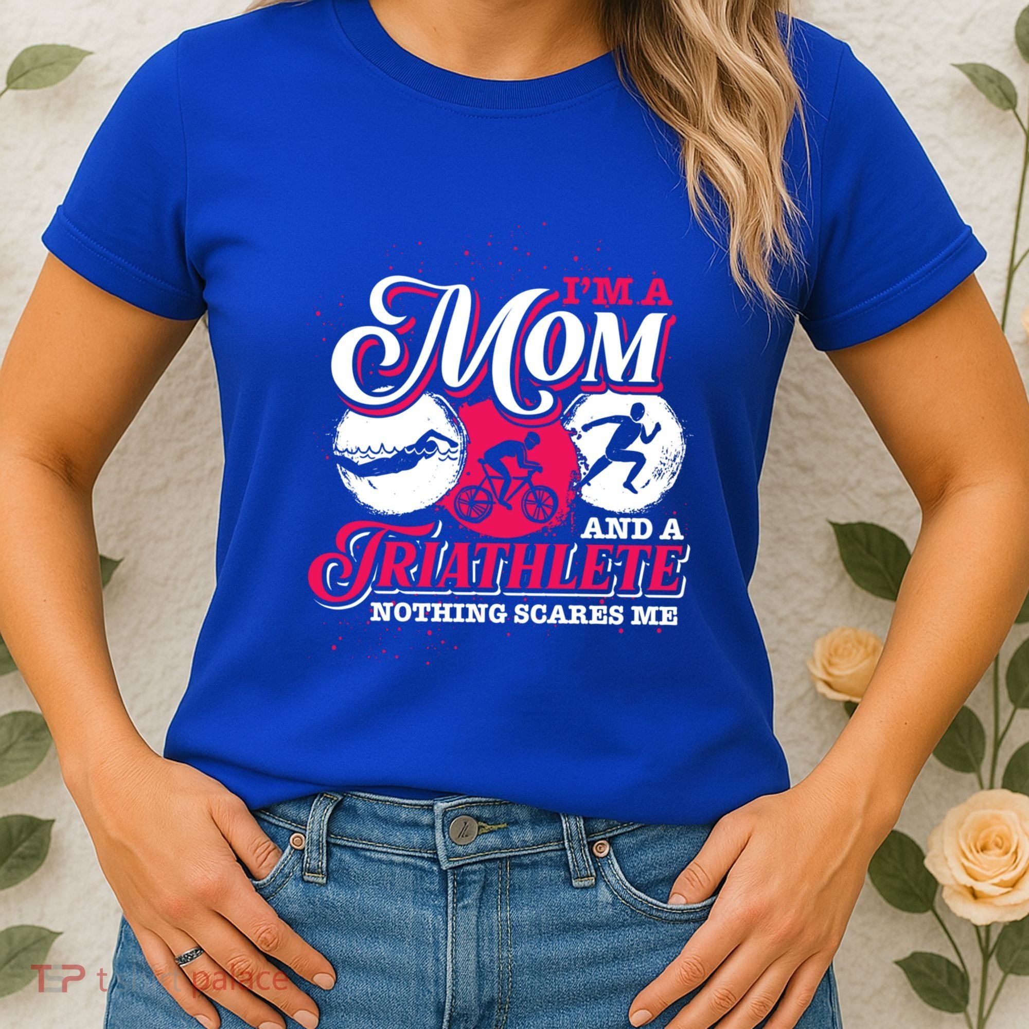 Im A Mom And A Triathlete Triathlon Cute Gift Women's T-Shirt