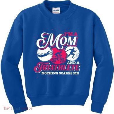 Im A Mom And A Triathlete Triathlon Cute Gift Kids Sweatshirt