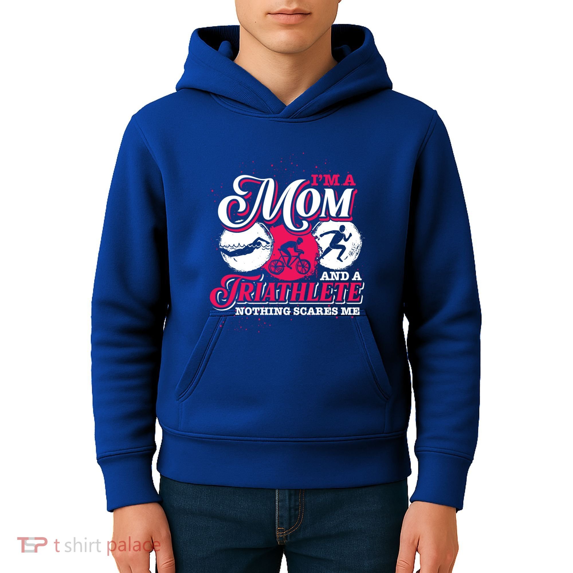 Im A Mom And A Triathlete Triathlon Cute Gift Kids Hoodie
