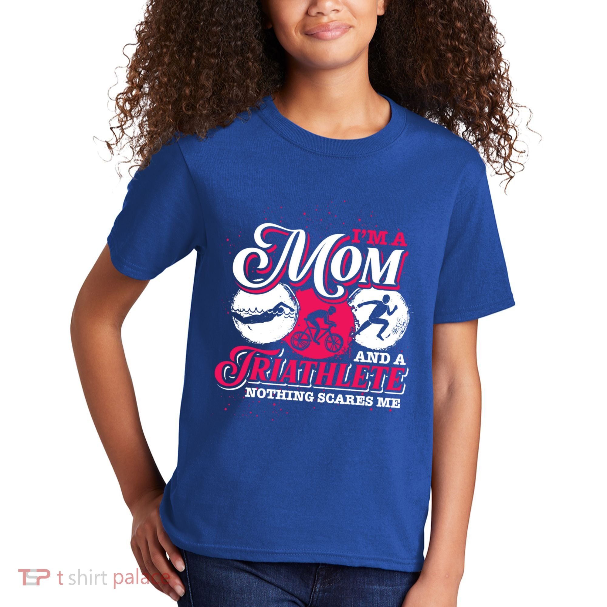 Im A Mom And A Triathlete Triathlon Cute Gift Kids T-Shirt
