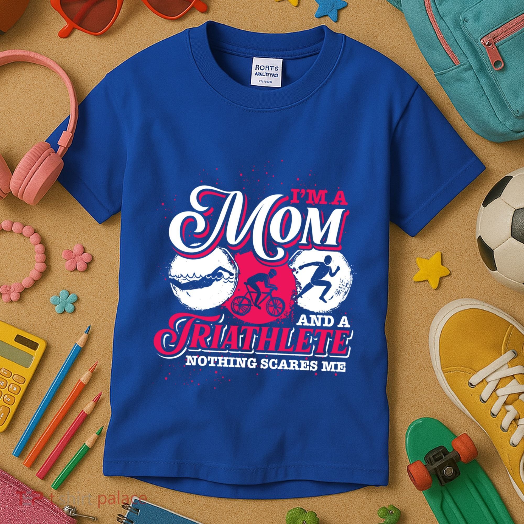 Im A Mom And A Triathlete Triathlon Cute Gift Kids T-Shirt