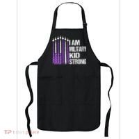 I Am Military Strong Purple Up Military Child Month Apron thumb 0