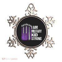 I Am Military Strong Purple Up Military Child Month Ornament thumb 0