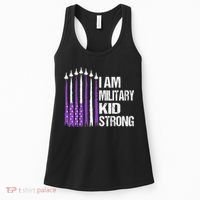 I Am Military Strong Purple Up Military Child Month Women's Tank Top thumb 0