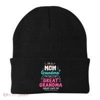 I'm A Mom Grandma And Great Grandma Gift Funny Grandma Gift Beanie thumb 0