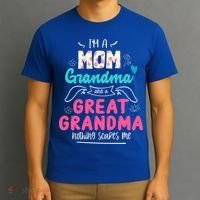 I'm A Mom Grandma And Great Grandma Gift Funny Grandma Gift T-Shirt thumb 3