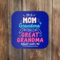 I'm A Mom Grandma And Great Grandma Gift Funny Grandma Gift Coaster thumb 0