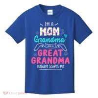 I'm A Mom Grandma And Great Grandma Gift Funny Grandma Gift Kids T-Shirt thumb 0