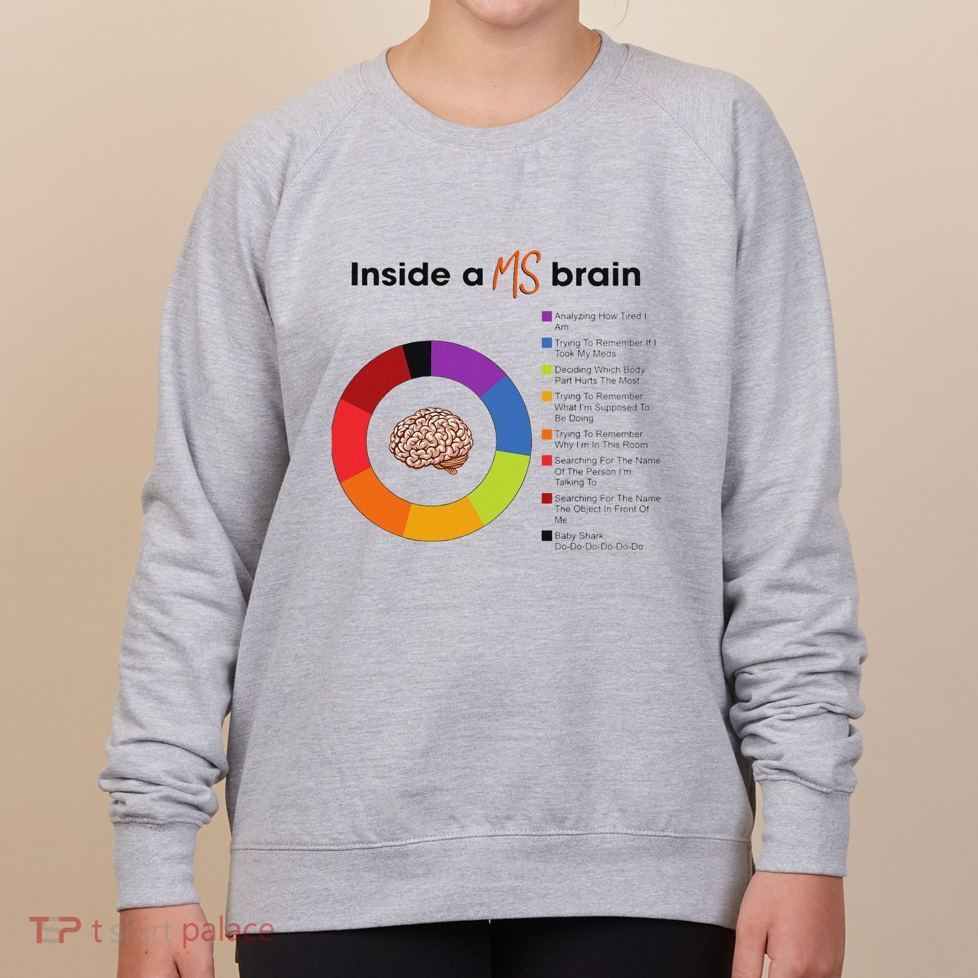 Inside A Ms Brain Multiple Sclerosis Awareness Women's Sweatshirt