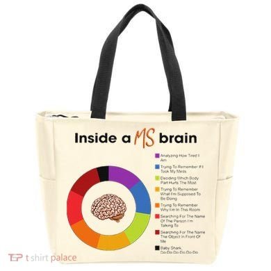 Inside A Ms Brain Multiple Sclerosis Awareness Tote Bag