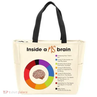 Inside A Ms Brain Multiple Sclerosis Awareness Tote Bag