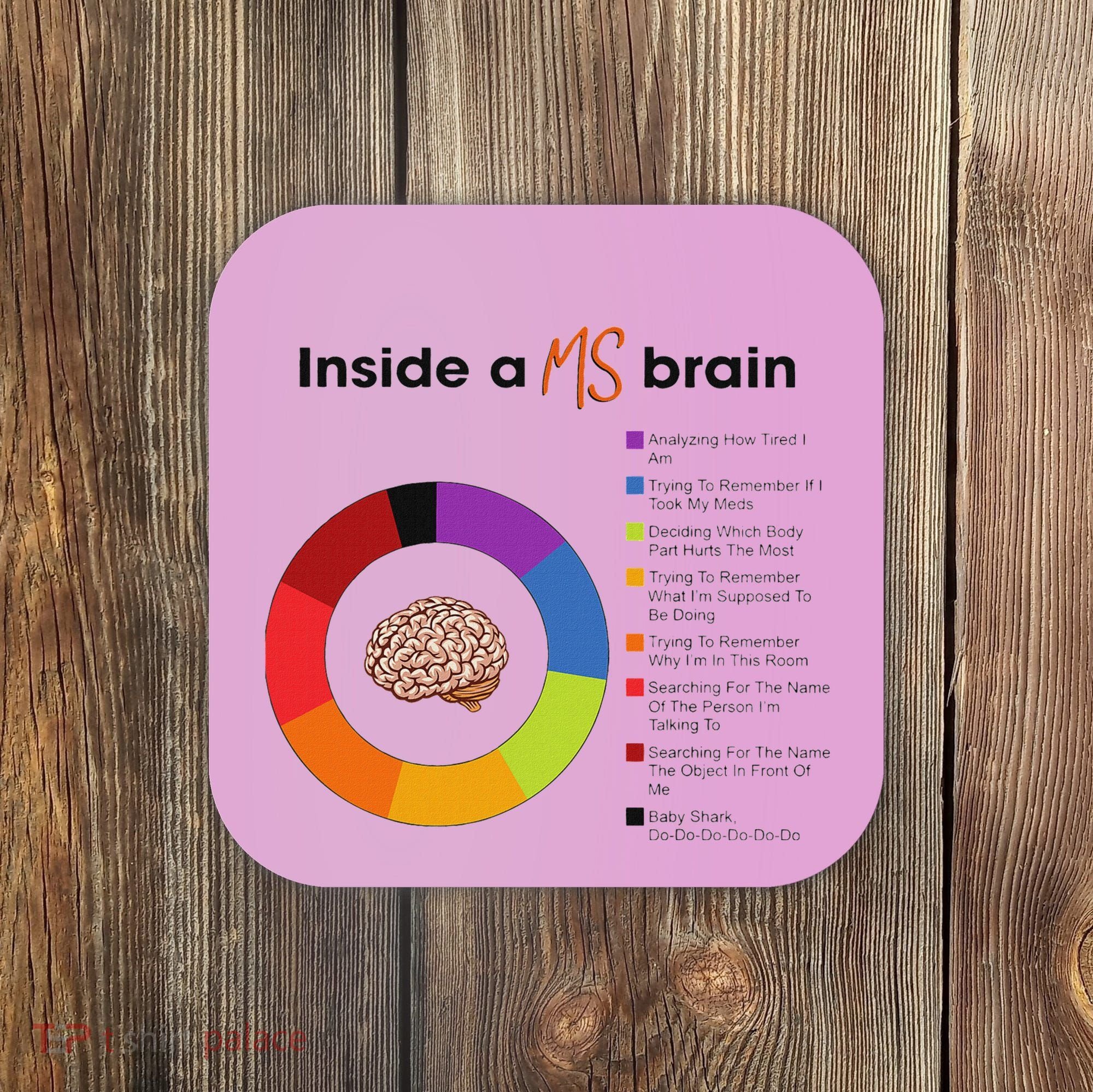 Inside A Ms Brain Multiple Sclerosis Awareness Coaster