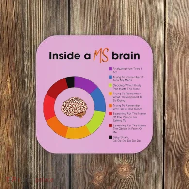 Inside A Ms Brain Multiple Sclerosis Awareness Coaster
