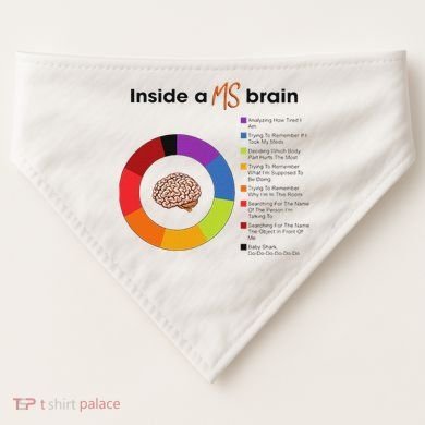 Inside A Ms Brain Multiple Sclerosis Awareness USA-Made Doggie Bandana