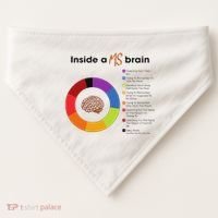 Inside A Ms Brain Multiple Sclerosis Awareness USA-Made Doggie Bandana thumb 0