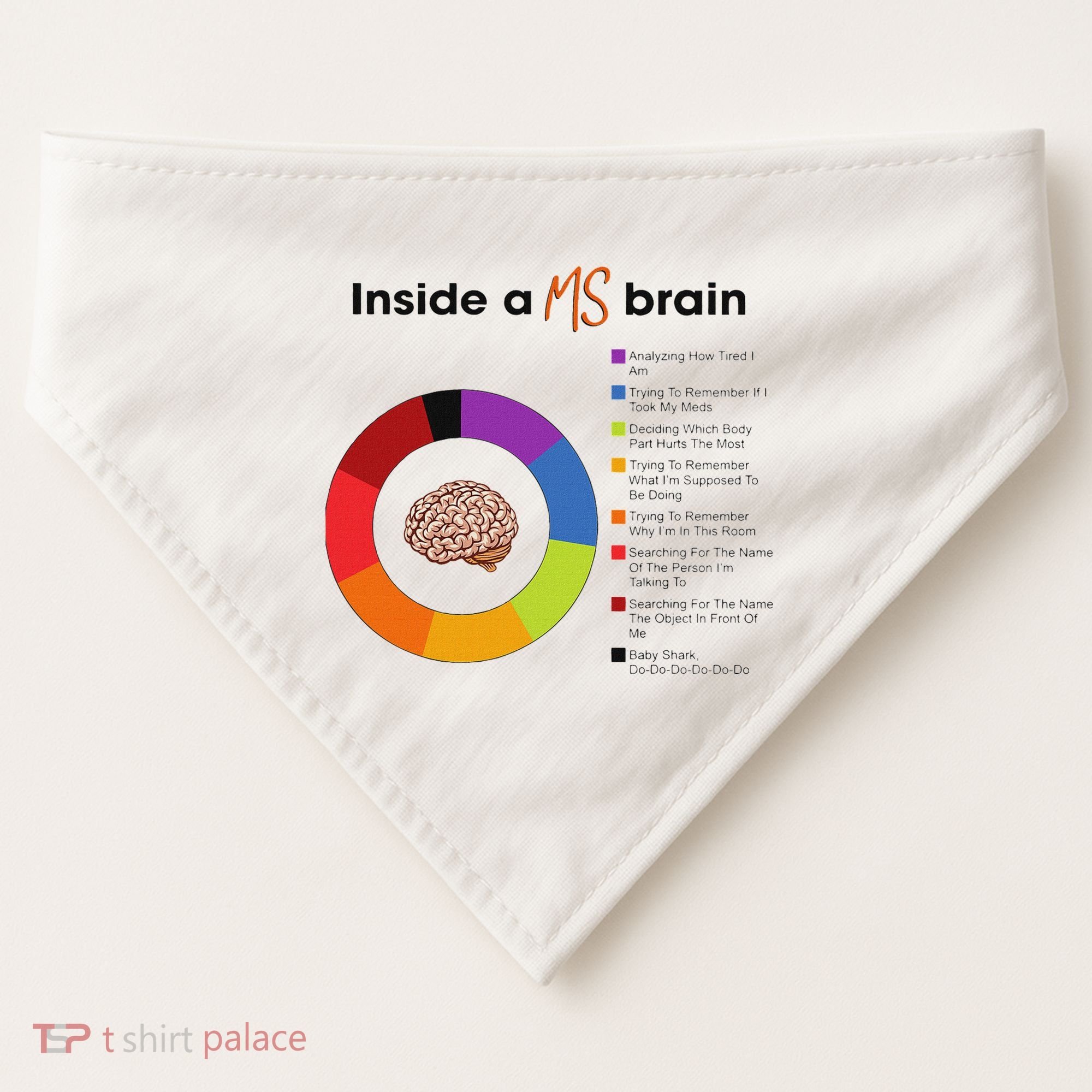 Inside A Ms Brain Multiple Sclerosis Awareness USA-Made Doggie Bandana