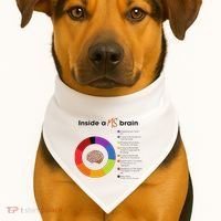 Inside A Ms Brain Multiple Sclerosis Awareness USA-Made Doggie Bandana thumb 1