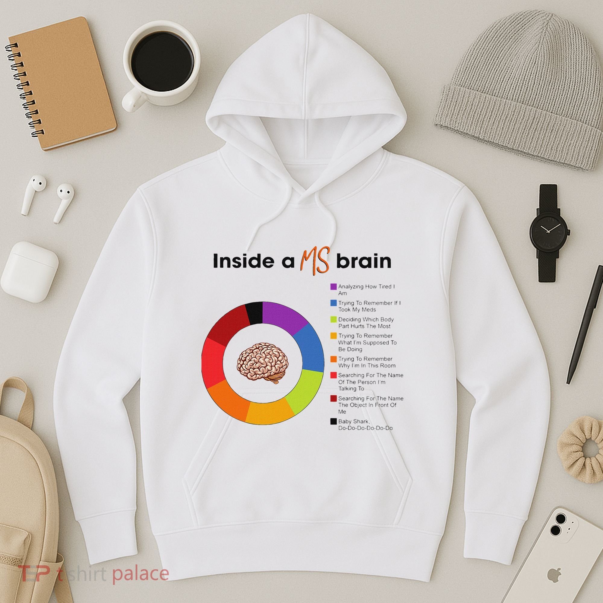 Inside A Ms Brain Multiple Sclerosis Awareness Hoodie