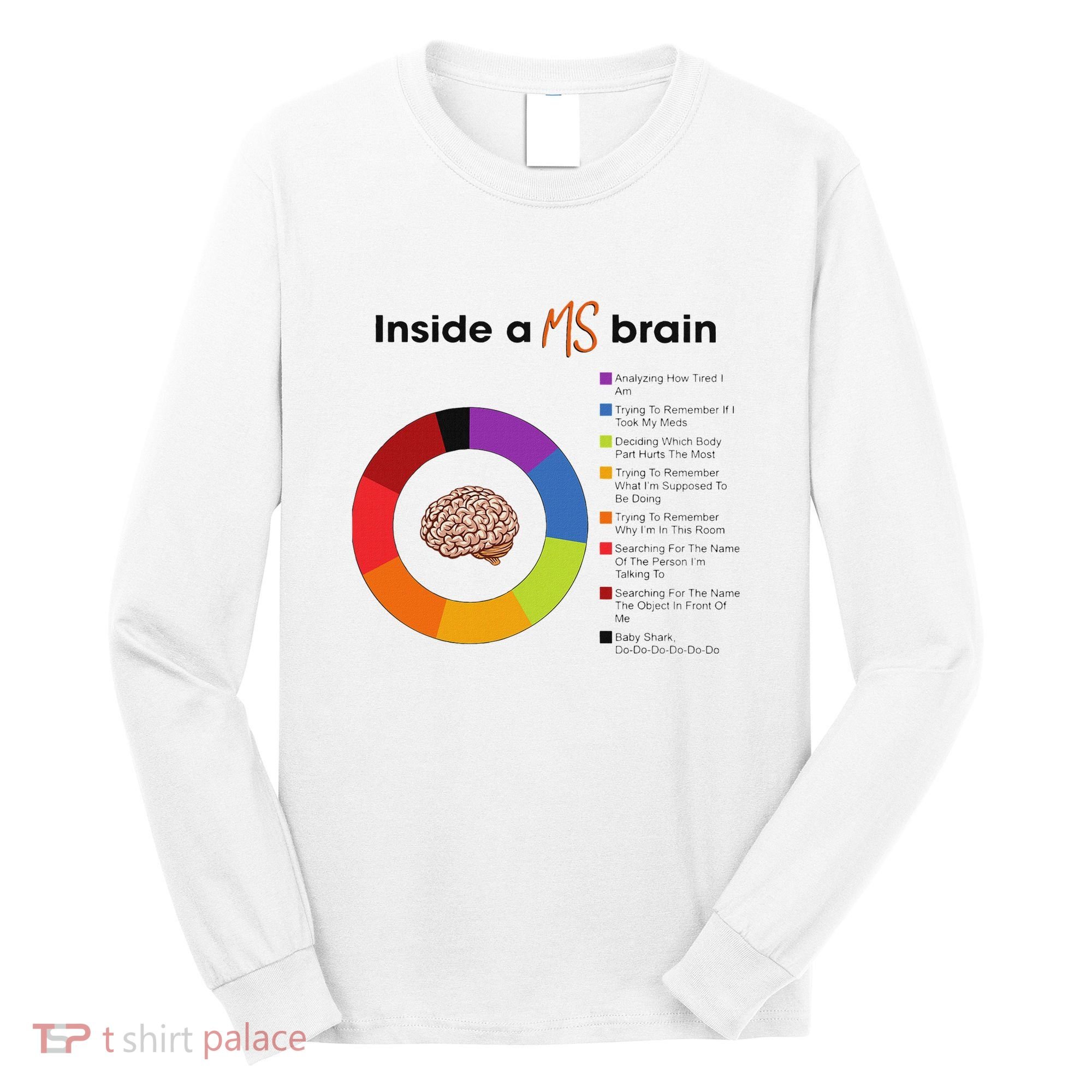 Inside A Ms Brain Multiple Sclerosis Awareness Long Sleeve Shirt