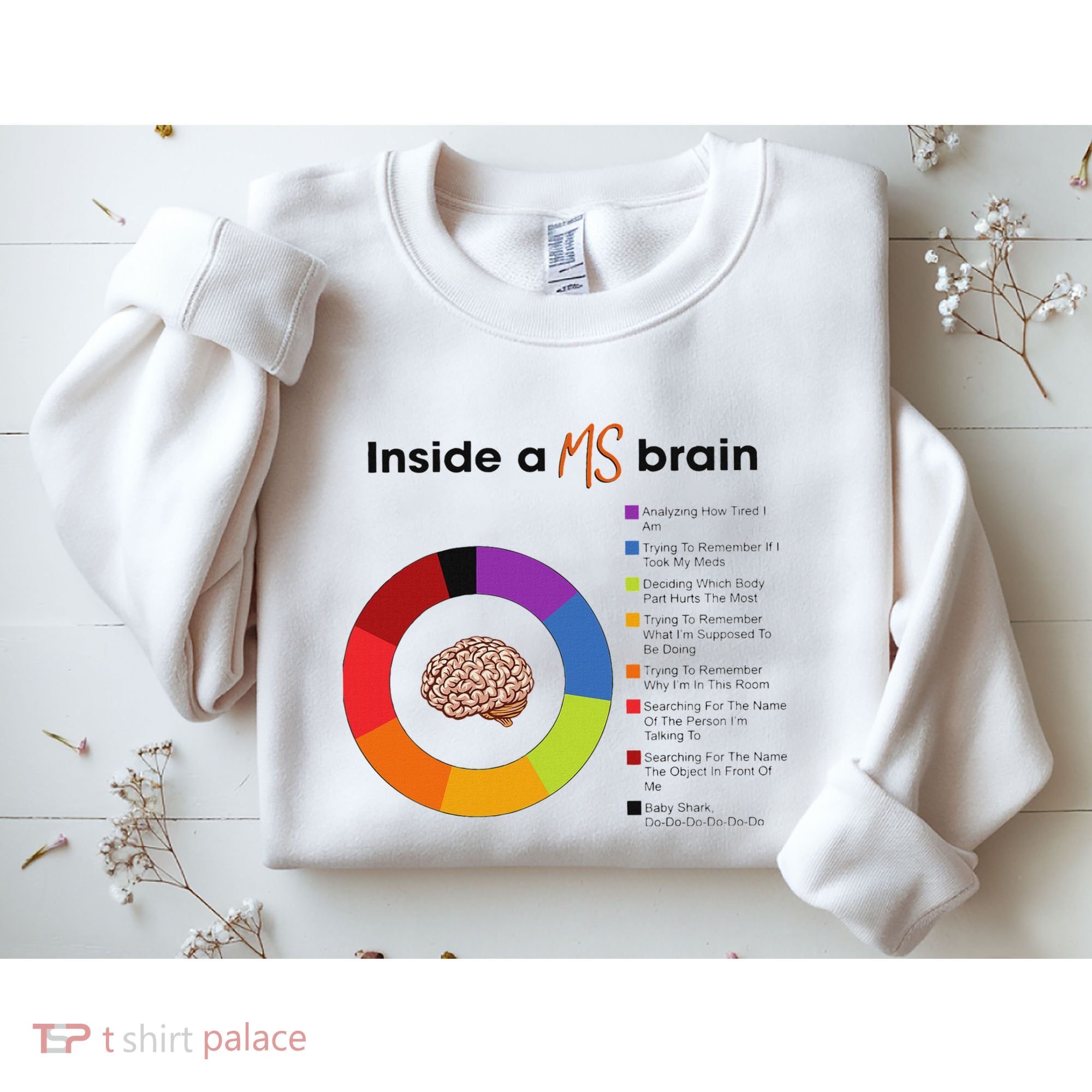 Inside A Ms Brain Multiple Sclerosis Awareness Sweatshirt