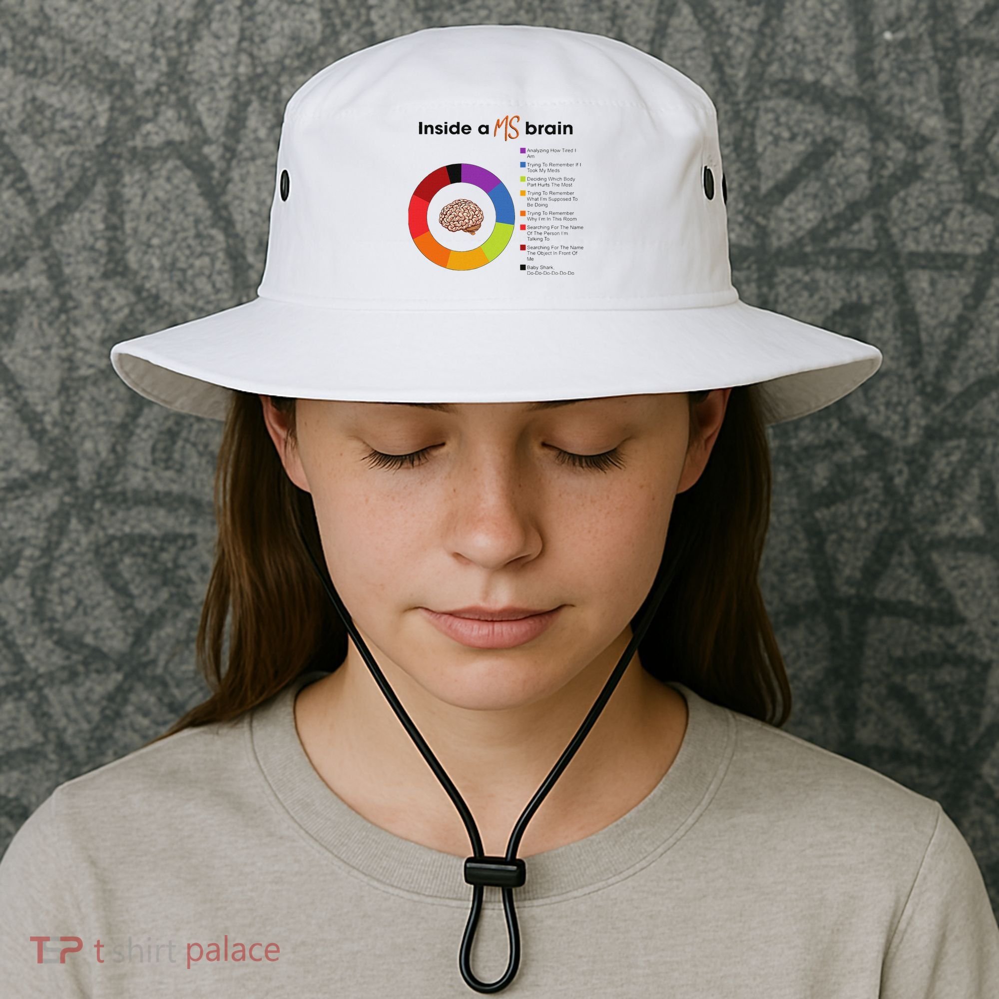Inside A Ms Brain Multiple Sclerosis Awareness Bucket Hat