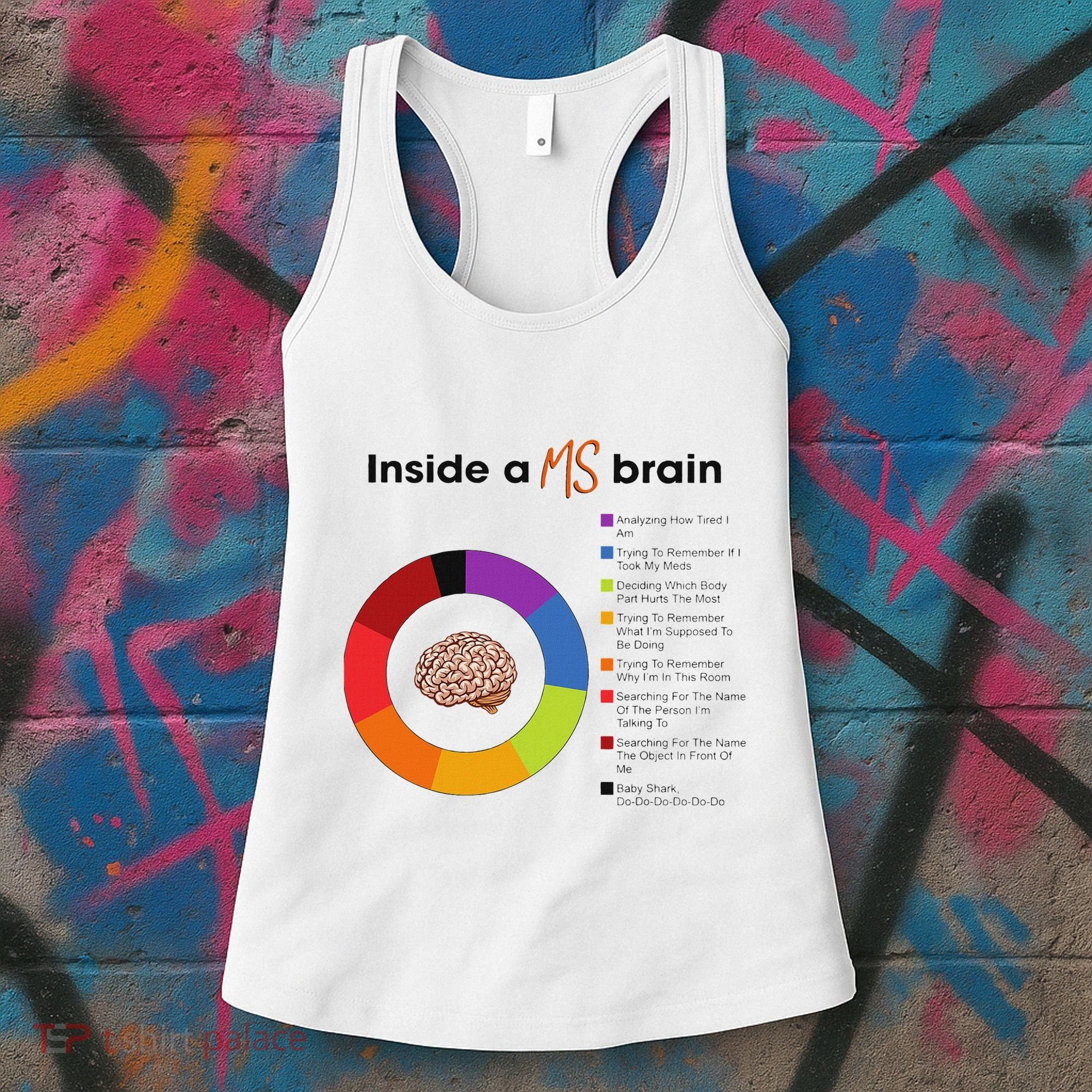 Inside A Ms Brain Multiple Sclerosis Awareness Women's Tank Top