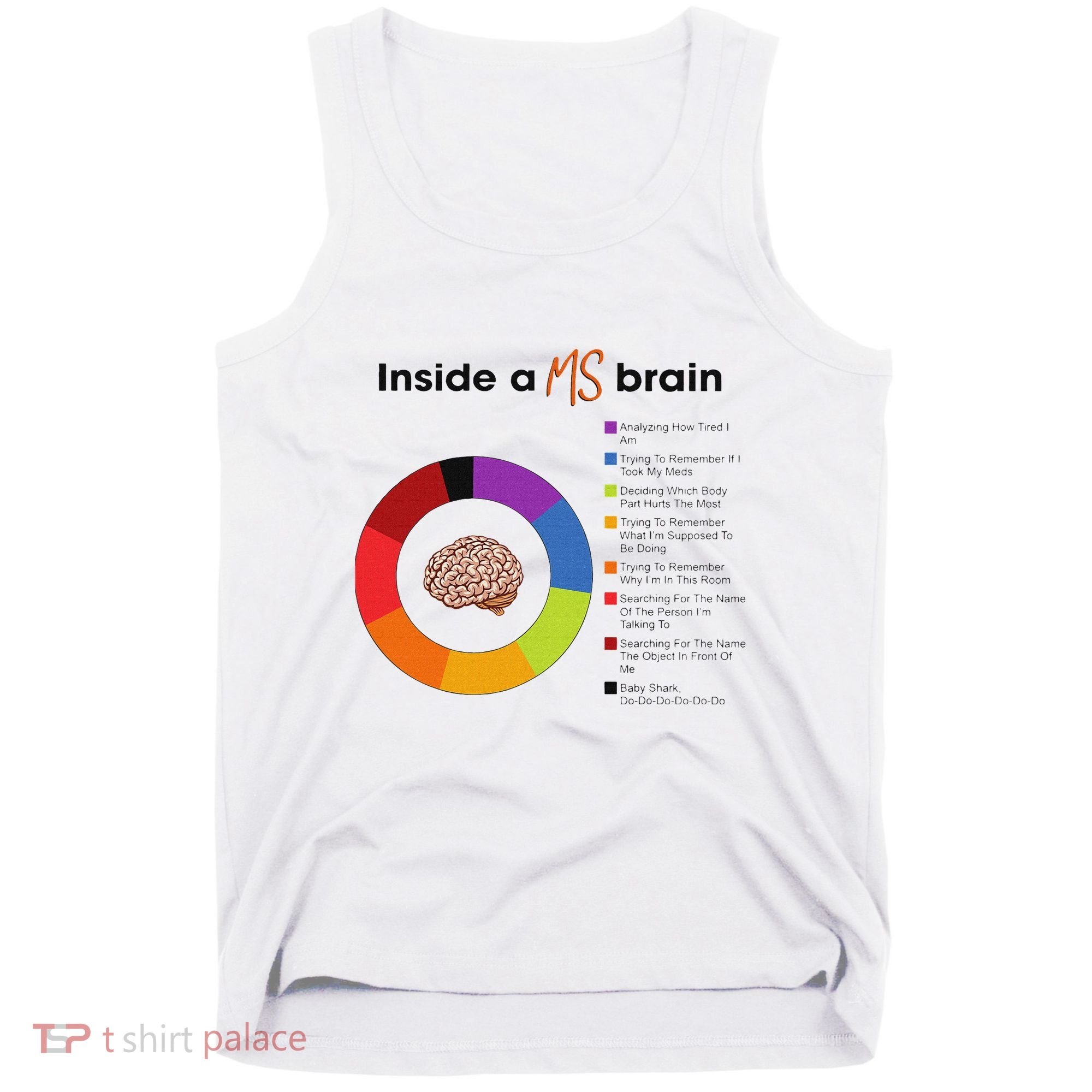 Inside A Ms Brain Multiple Sclerosis Awareness Tank Top