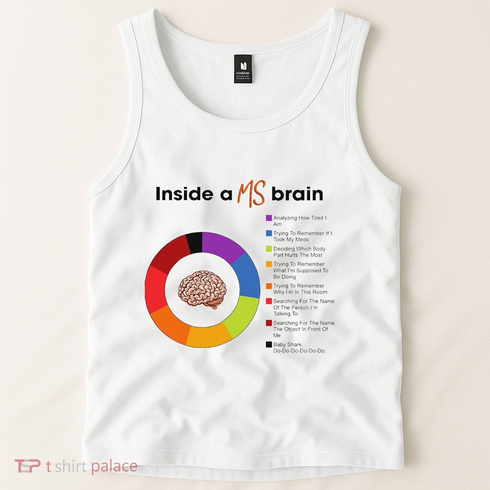 Inside A Ms Brain Multiple Sclerosis Awareness Tank Top