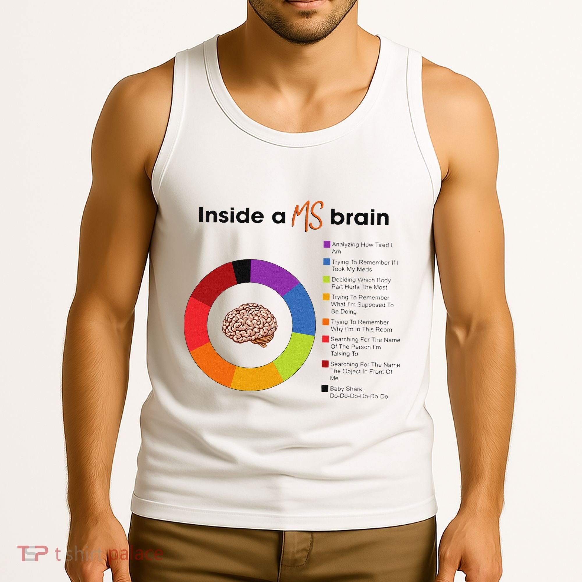 Inside A Ms Brain Multiple Sclerosis Awareness Tank Top