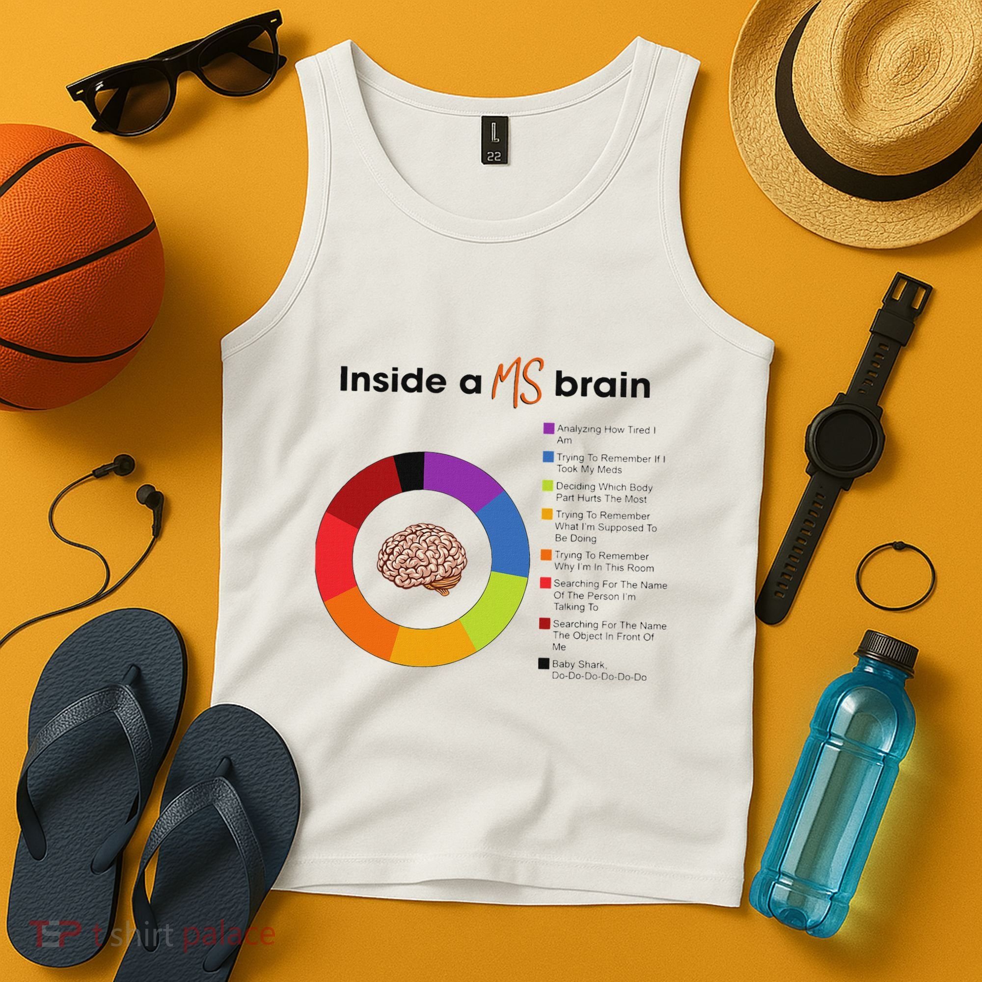 Inside A Ms Brain Multiple Sclerosis Awareness Tank Top