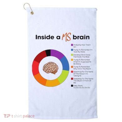 Inside A Ms Brain Multiple Sclerosis Awareness Golf Towel