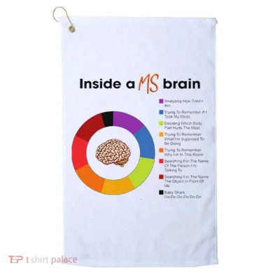 Inside A Ms Brain Multiple Sclerosis Awareness Golf Towel