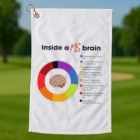 Inside A Ms Brain Multiple Sclerosis Awareness Golf Towel thumb 1