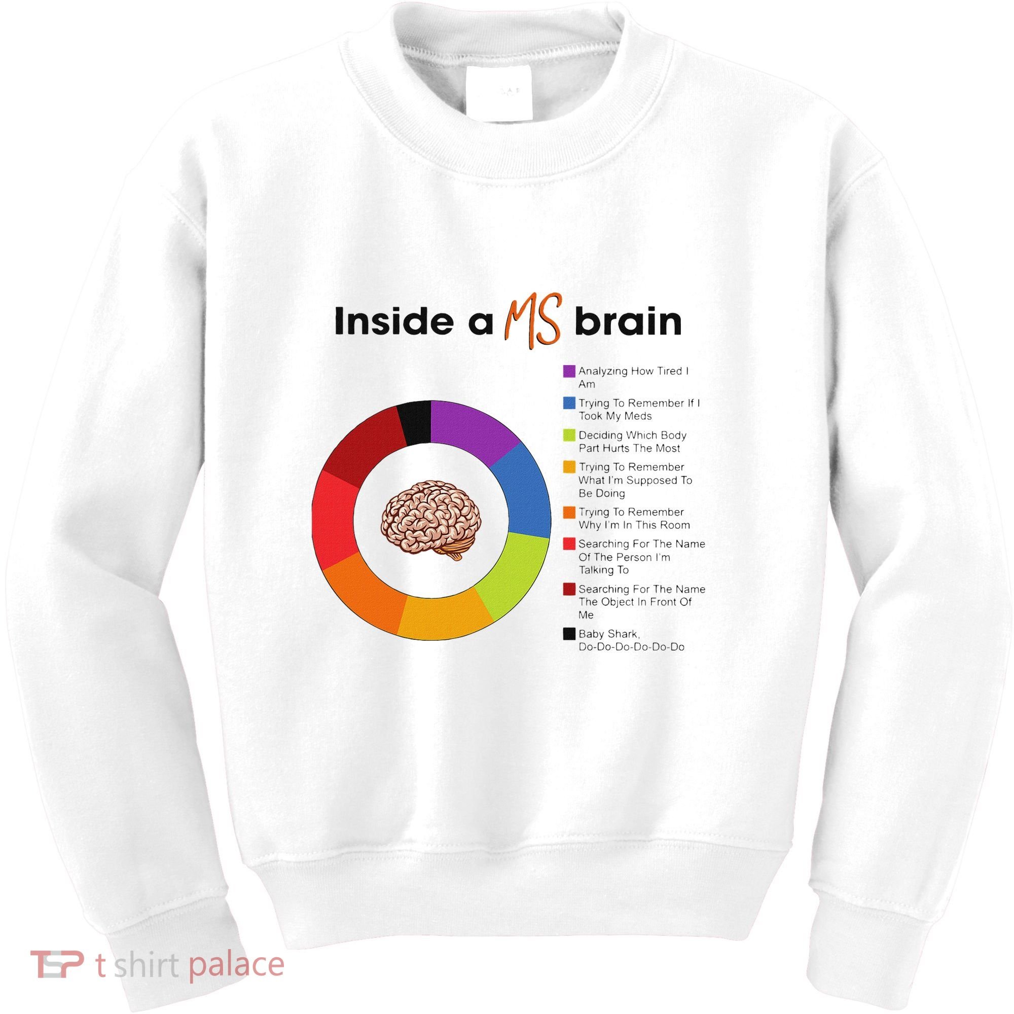 Inside A Ms Brain Multiple Sclerosis Awareness Kids Sweatshirt